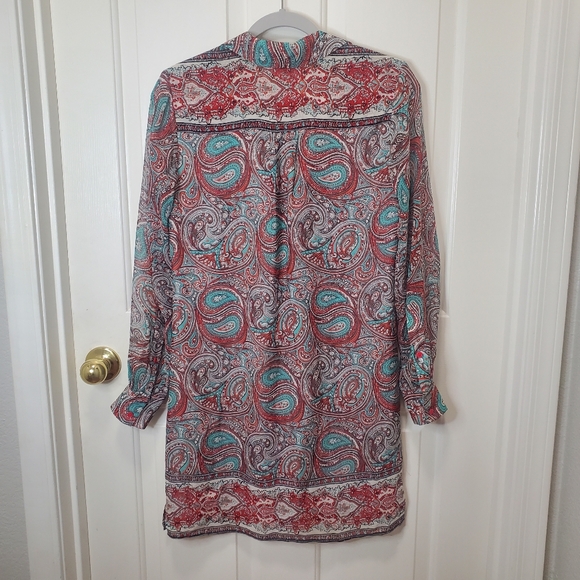 Rachel Zoe Paisley Dress‎ - Red and Teal - Picture 2 of 5